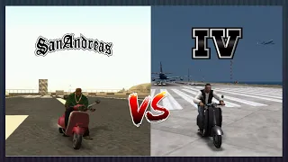 GTA SanAndreas Faggio VS GTA 4 Faggio | Dream Gangsters Gaming