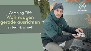 Wohnwagen SCHNELL AUSRICHTEN ⚖️und abstützen - Einfacher geht es nicht! #campingtips