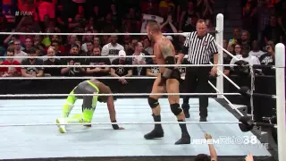 Randy Orton RKO on Xavier Woods - Raw - May 4, 2015