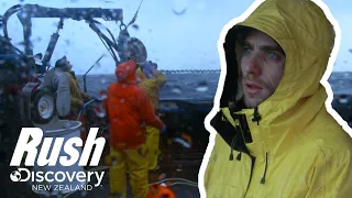 Deckhand Jake Smashes The Crane Into The Boom And Breaks It! | Deadliest Catch