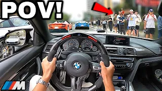 You Drive A Straight Piped BMW M4 F82 To LA’s BIGGEST SUPERCAR MEET [LOUD EXHAUST POV]