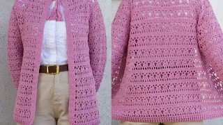 Super Easy Crochet Women Sweater Vest Pattern/ tığ işi kolay kazak