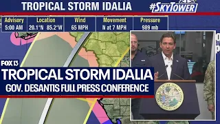 Governor Ron DeSantis press conference on Tropical Storm Idalia