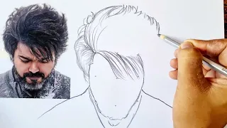 Leo Vijay Thalapathy Drawing // Easy Drawing