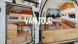 VAN TOUR: 4X4 TOYOTA HIACE COMMUTER | This has to be the ultimate camper van layout!