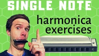 Single note exercises for harmonica