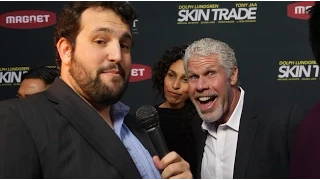 Fanning out at the Skin Trade red carpet