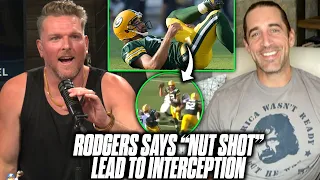 Aaron Rodgers Says Nut Shots To Blame For Interception vs Saints | Pat McAfee Reacts