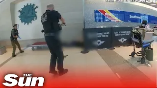 Police tackle female shooter at Love Field Airport, Texas