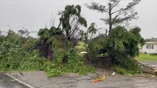 Storm damage in Forest, Virginia