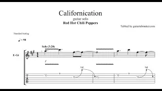 Californication solo TAB - electric guitar solo tabs (Guitar Pro)