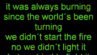 Billy Joel We didn´t start the fire Lyrics (on Screen)