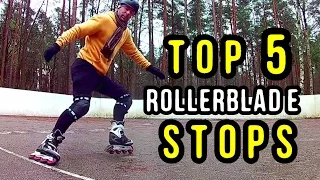 TOP 5 STOPS on Inline Skates - Beginner to Beast