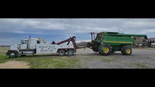 HOW TO TOW A COMBINE!!!   CRISPY COMBINE PART 2!