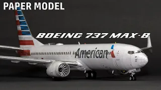 Making  Papercraft Boeing 737 MAX  paper model