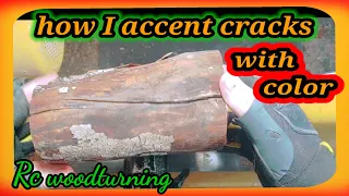 wood turning - filling cracks with color (1 option)