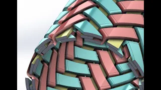 Triaxial braid designed in SolidWorks