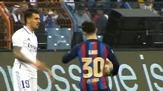 Pablo Gavi v Dani Ceballos Fight In El Classico