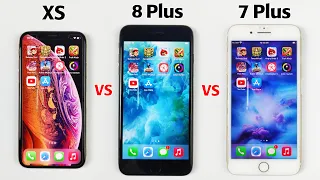 iPhone XS vs iPhone 8 Plus vs iPhone 7 Plus SPEED TEST 2022 | is 8 PLUS Faster Then XS in 2022?