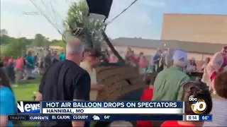 Hot air balloon drops on spectators in Missouri