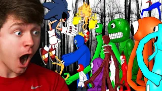 SONIC.EXE vs GARTEN OF BANBAN vs RAINBOW FRIENDS! (Reaction)