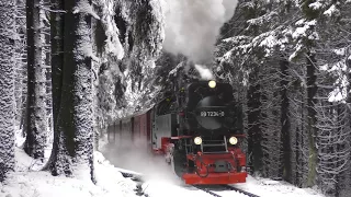 Brockenbahn im Winter (4K)