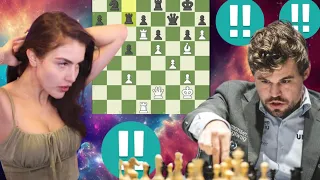 Weak minded chess game | Alexandra Botez vs Magnus Carlsen