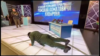 ⚡️⚡️⚡️Рамзан Кадыров отжался в прямом эфире 💪🏽💪🏽