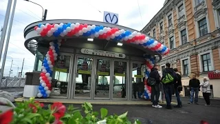В Петербурге торжественно открыли уникальный для нашей страны объект метро   `Спортивная 2`
