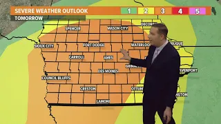 Iowa weather update: Here's the timing of Tuesday night's severe weather threat