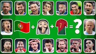 Guess the SONG, EMOJI and JERSEY and Flag of FOOTBALL Player,Ronaldo, Messi, Neymar|Mbappe