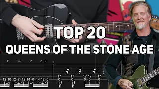 TOP 20 QUEENS OF THE STONE AGE RIFFS (with TAB)