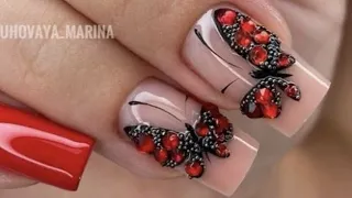 TENDENCIA 2024/LOS MEJORES DISEÑOS DE MARIPOSA 🦋 EN UÑAS ACRÍLICAS... #nailart #2024 #tending