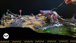 How To Make Zombie Shark in Resident Evil Diorama/ Polymer Clay/ Epoxy resin/ Zbrush/ 3D printer