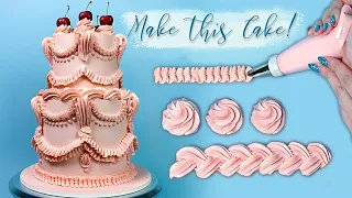 Back to Basics Piping with Buttercream Cake