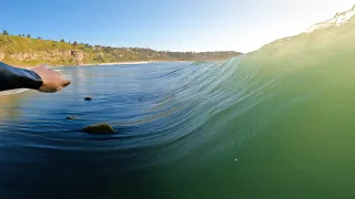 SHALLOW REEF BARRELS! POV Surfing!