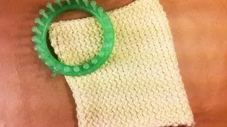 Circular Loom Knitting: How to Knit Crossed Stockinette Stitch in Flat Panel (DIY Tutorial)