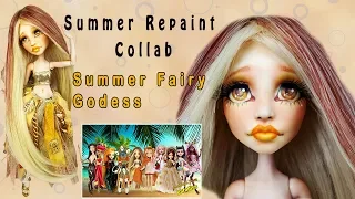 Summer Collab OOAK Monster High Summer Fairy Goddess Speedpaint By Skeriosities