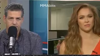 AWKWARD!!Ronda Rousey misunderstands question, gets annoyed.
