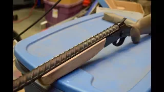 Rifle barrel made from rebar - PART 2. Grip and Shell extractor