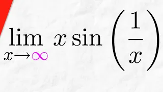 Limit of x*sin(1/x) as x approaches Infinity | Calculus 1 Exercises