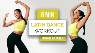 6 MIN LATIN DANCE WORKOUT FOR BEGINNERS - fun cardio session, mood booster | Kaji Pm