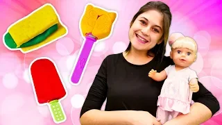 Kız oyunları. Oyun hamurundan dondurma yapalım! Play Doh oyuncakları