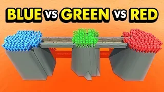 ZOMBIES vs BLUE vs RED ISLAND ON BRIDGE OF DOOM IN ANCIENT WARFARE 3 (Ancient Warfare 3 Gameplay)