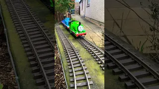 Thomas and Percy on Pete’s garden railway