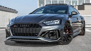 BOSS! 2021 AUDI RS5 SPORTBACK - DAYTONA GRAY, CARBON PACK + BLACK WHEELS - Stunning car in detail