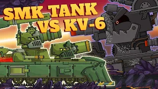 There will be only one survivor: SMK tank vs KV-6 - Cartoons about tanks