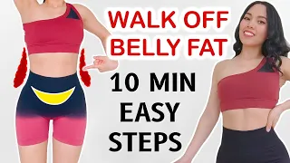 WALK OFF BELLY FAT, lose lower belly pooch & love handles with EASY STEP INDOOR, 7 day challenge