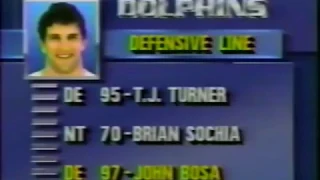 1987 week 15 Redskins at Dolphins