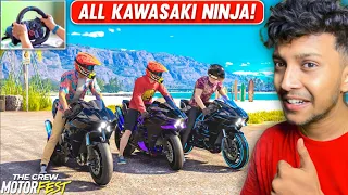 3 MODIFIED KAWASAKI NINJA H2R! 🔥 The Crew Motorfest | LOGITECH G29